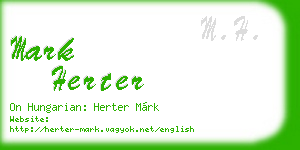mark herter business card